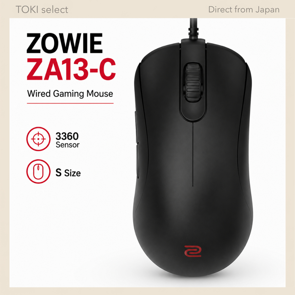 BenQ ZOWIE ZA13-C Wired Gaming Mouse 3360 Sensor Symmetrical S Size Black