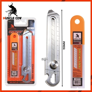 MUSCLE COW มีดพกสแตนเลส 6-in-1 แข็งแรง ปรับได้ ใช้ง่าย แถมใบมีด เหมาะงานทั่วไปและช่างมืออาชีพ