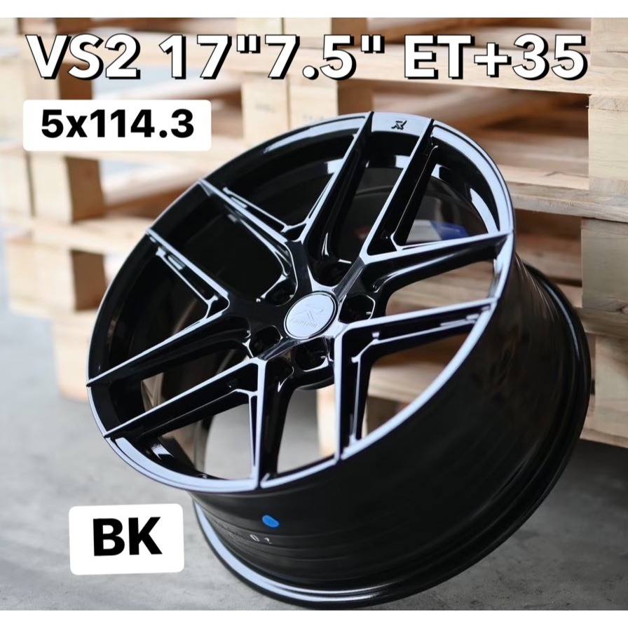 EmotionR Wheel VS2 ขอบ 17x7.5" 5รู114.3 ET+35 มี 4 สี BK / DG / SIL / SMB