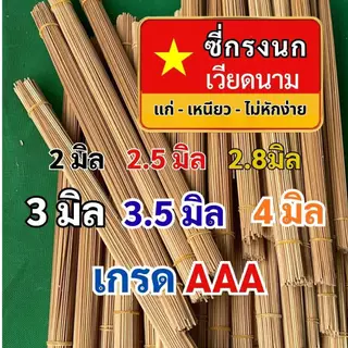 ซี่ไม่ไผ่เวียดนาม ซี่กรงนก ซี่รมควัน เกรดAAA ยาว16 นิ้ว 18 นิ้ว 1 มัด 100 + - 2