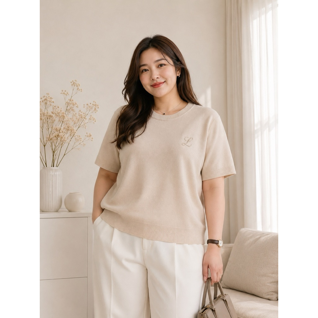 เสื้อไหมพรมคอกลมรุ่น Luna Knit