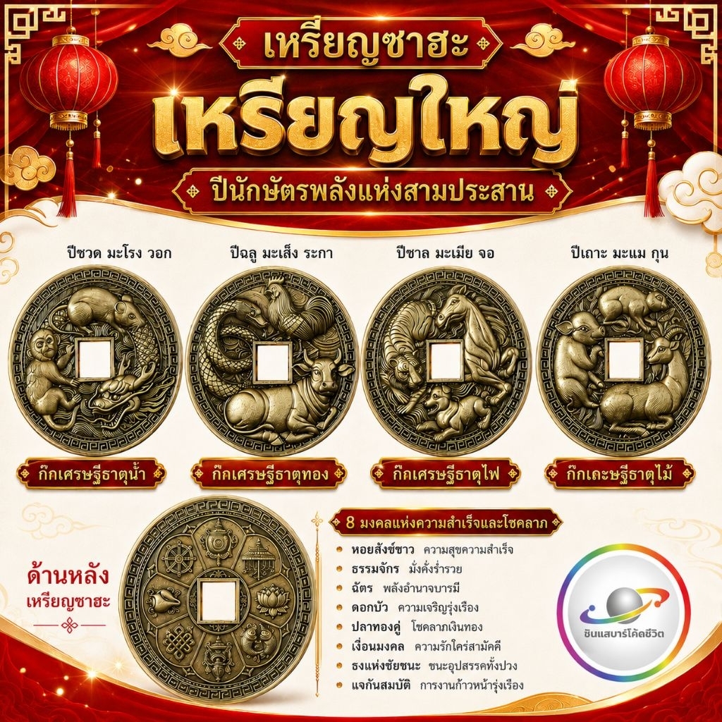 เหรียญซาฮะใหญ่ พลังแห่งสามประสาน