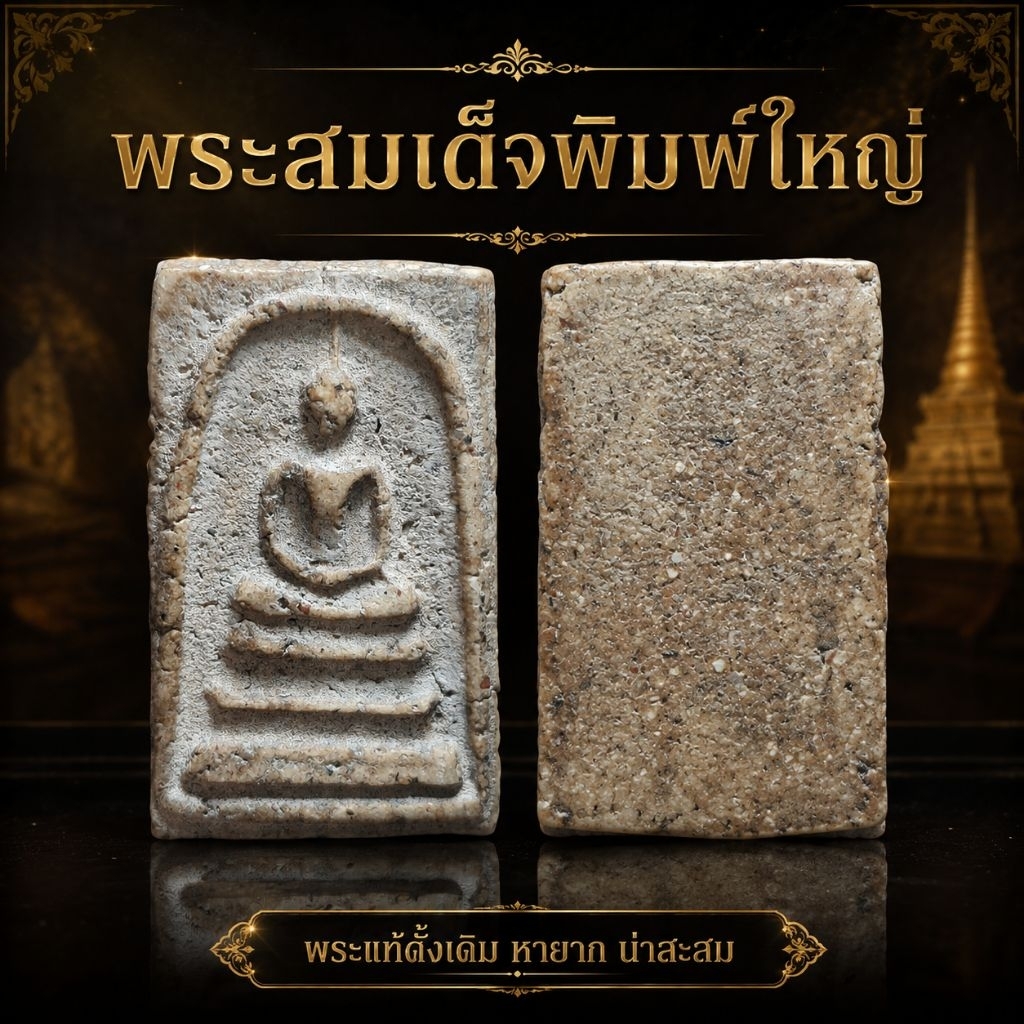 พระสมเด็จพิมพ์ใหญ่ วัดระฆังกรุเก่า แร่เด่นธรรมชาติ