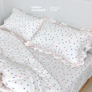 cottonnumber6 เเบรนด์ไทย ปลอกหมอนมีระบาย ปลอกหมอนลูกไม้ style fairy สีพื้น ลายปริ้น ปลอกหมอนไม่มีซิป