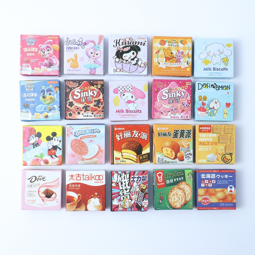 J013 กล่องขนมจิ๋วของเล่นจำลองเซตละ 10 ชิ้น