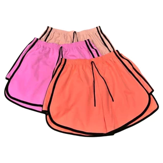 กางเกง3แถบขาสั้นขาเว้าบิ๊กไซส์XL-XXL (ผ้าคอตตอน) สาวอวบ บิ๊กไซส์ ทรงสปอร์ต ผ้าดี ใส่สบาย มีหลายสีให้เลือก