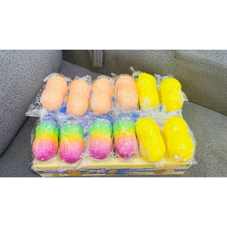 สกุชชี่ถั่ว นุ่ม 1 ชิ้น พร้อมส่งในไทย (ร้านคละสีไปให้) มี3สีเภอเมือง