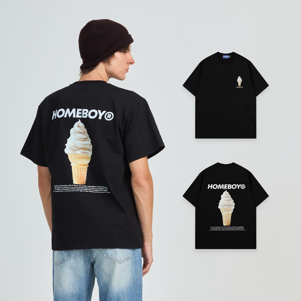 HOMEBOY เสื้อOVERSIZE  HB.CACTUS.ICECREAM   คอตตอน100% ใส่ได้ทุกวัน