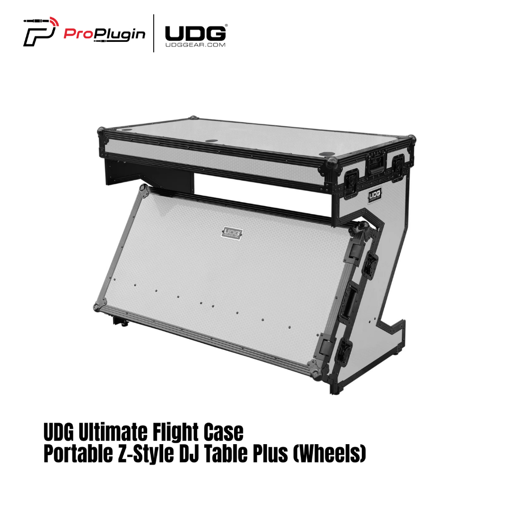 UDG Ultimate Flight Case Portable Z-Style DJ Table White Plus U91072WH