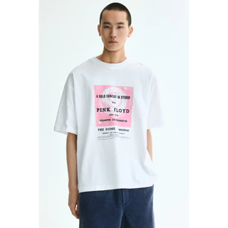 H&M(เอชแอนด์เอ็ม) เสื้อยืดทรงโอเวอร์ไซส์ ผู้ชาย 1159823_24