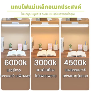 โคมไฟ LED แม่เหล็ก ตั้งโต๊ะ ติดผนัง 10000mAh ชาร์จ USB รีโมท ไร้สาย อ่านหนังสือ ข้างเตียง ปรับได้ 3 แสง