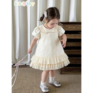 [90-150]Parry dress ชุดออกงาน ลายลูกไม้ เสื้อผ้าเด็กผู้หญิง ชุดเด็กกีกี้เบบี้ KP