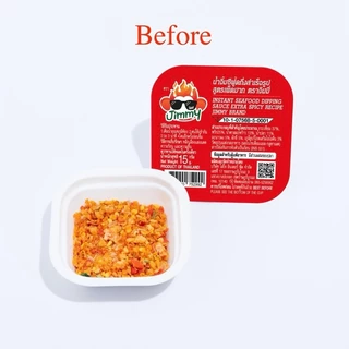 น้ำจิ้มซีฟู้ดแบบเติมน้ำ สูตรเผ็ดมาก (15กรัมx2ถ้วย) ตราจิมมี่ – Jimmy Seafood Sauce: Extra Spicy (2 Cups)