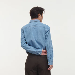 Contemp Denim Shirt Long Sleeve : Button Down