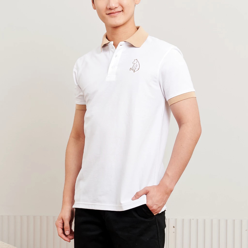 TOMMY BROWN เสื้อโปโลผู้ชาย Polo Shirt รุ่น Simply ทรง Regular ลายปักหมี — صورة 3
