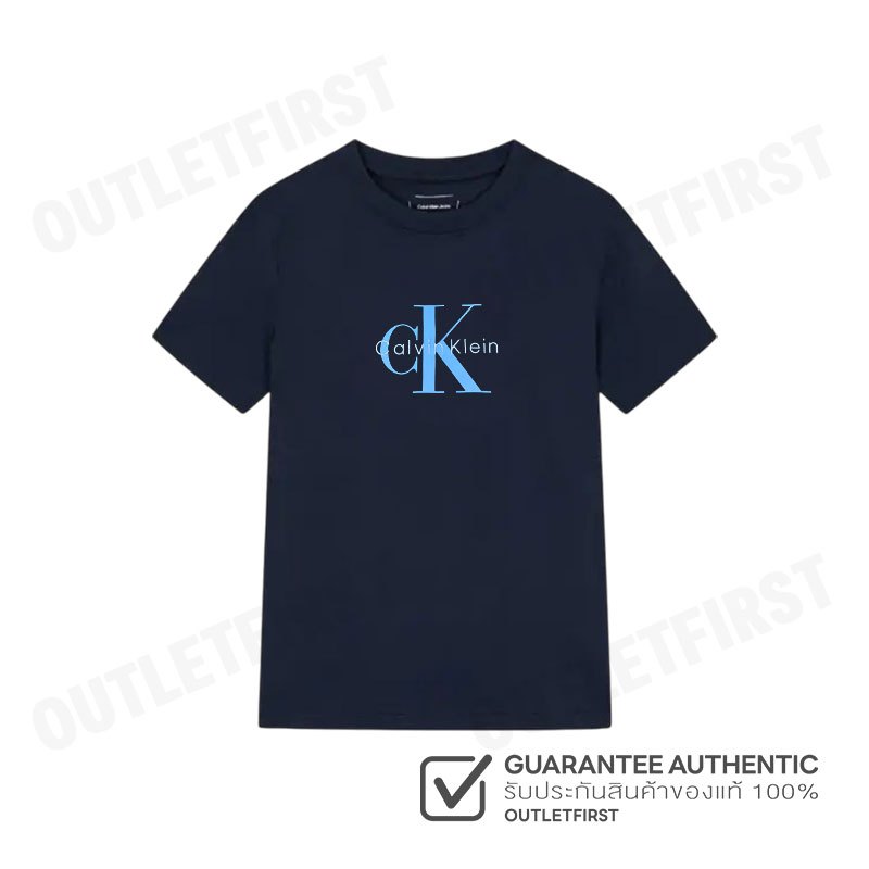 CALVIN KLEIN JEANS รุ่น MONOGRAM T-SHIRT CODE: 47B865G CEF เสื้อยืดแขนสั้น เสื้อคอกลม เสื้อผู้หญิง