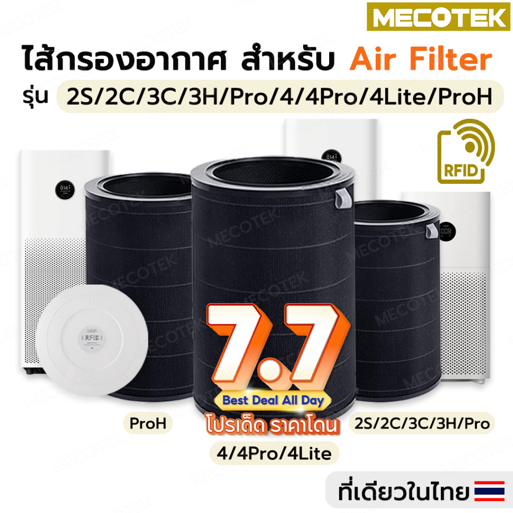 (มี RFID) ไส้กรองอากาศ สำหรับ Xiaomi Mi Air Purifier Filter รุ่น 2S/2H/2C/3C/3H/Pro/ Smartmi ไส้กรอง xiaomi 4Lite 4Pro