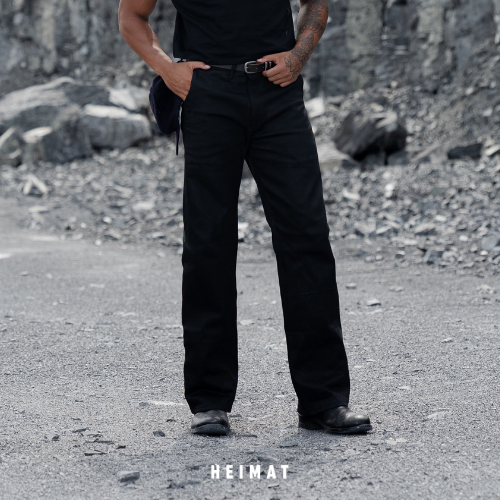 HEIMAT LONG HAUL SELVEDGE DENIM - RAW BLACK - กางเกงยีนส์ทรง straight