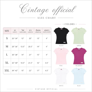 Cintage♡ CT2215 แขนสั้นคอกลมcrush3296 🎀