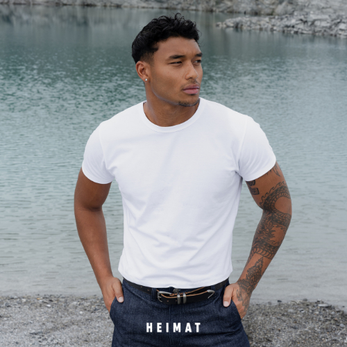 HEIMAT LONG HAUL BABY TEE - WHITE - เสื้อยืดคอกลมทรง baby tee