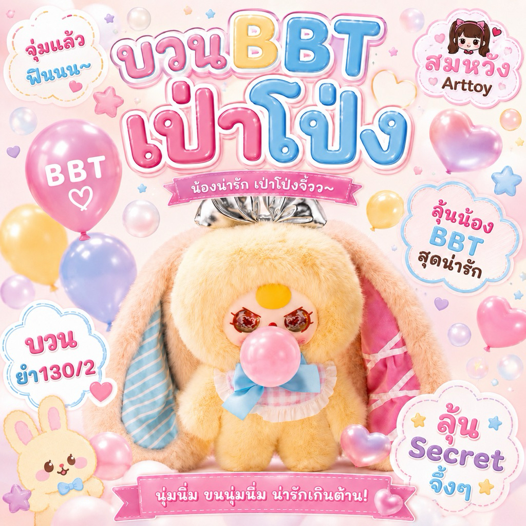 บวนBBT400% 🍭ยำยำ หนึ่งสามสูน/2🎈(ผู้โชคดีเพียง2ท่าน)✨