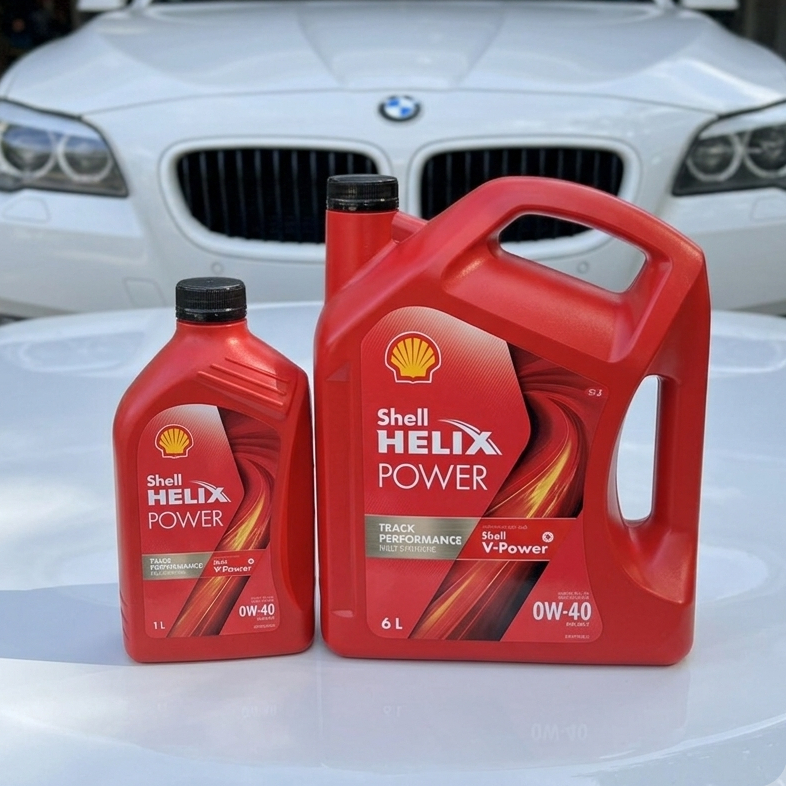 น้ำมันเครื่องดีเซล Shell Helix Power 0W-40 6 ลิตร