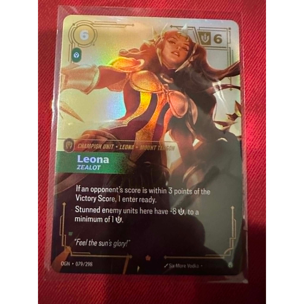 Leona - Zealot Riftbound TCG League of Legends Card Game ระดับ Epic ชุด Origins