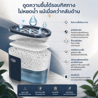 ✅ดูดซับความชื้นแรง✅กล่องดูดความชื้น COTO ถ่านดูดความชื้นนาโนเทค ดูดซับ 300% กันชื้นแรง อยู่ได้นาน ดูดความชื้น ลดความชื้น