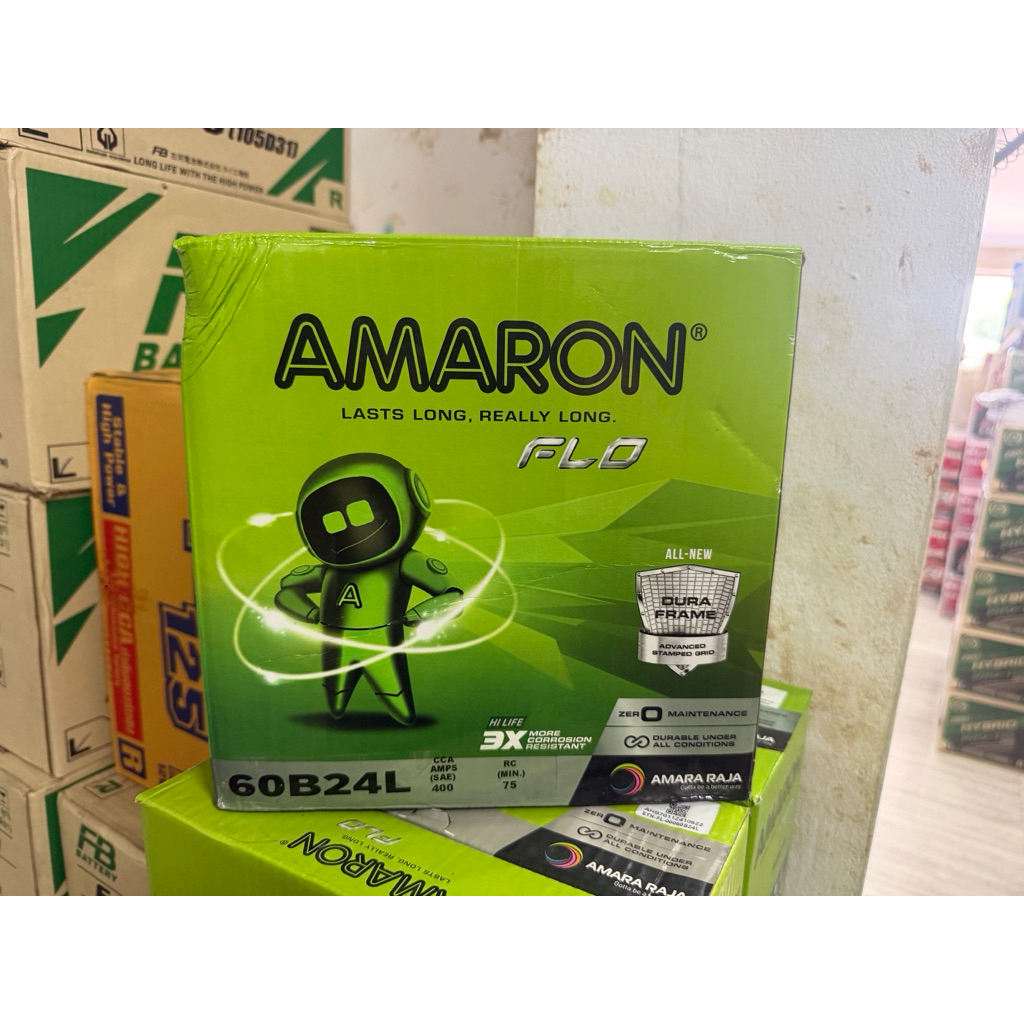 แบตเตอรี่รถยนต์ Amaron 60B24L MF (รับประกัน2ปี)