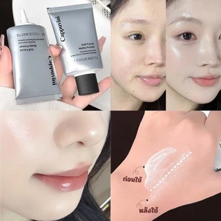 C024 Cappuvini ไพรเมอร์ เนื้อแมตต์ หลอดสีเงิน คุมมัน เบลอรูขุมขน เมคอัพติดทน ผิวเนียนใส ไม่เป็นคราบ