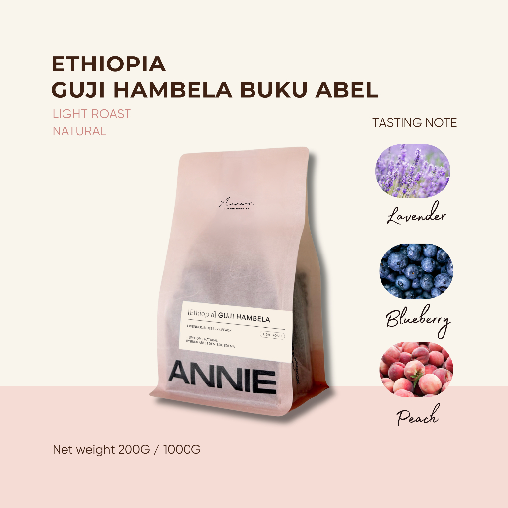 ANNIE - Ethiopia Guji Hambela Buku Abel Natural คั่วอ่อน