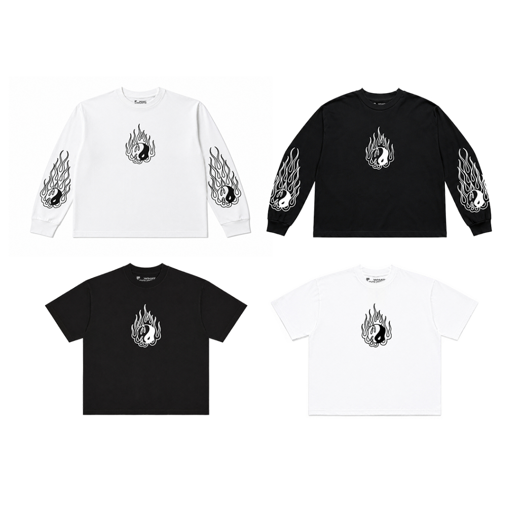 ️ whatdoubts | Balance in Chaos long and short sleeve | black and white