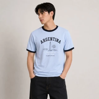 Prompt Studio Ringer Tee Crop วินเทจ เสื้อยืดครอป ผ้ายืด นุ่มเด้ง มี 3 ไซส์ 38/42/46" ฟุตบอล