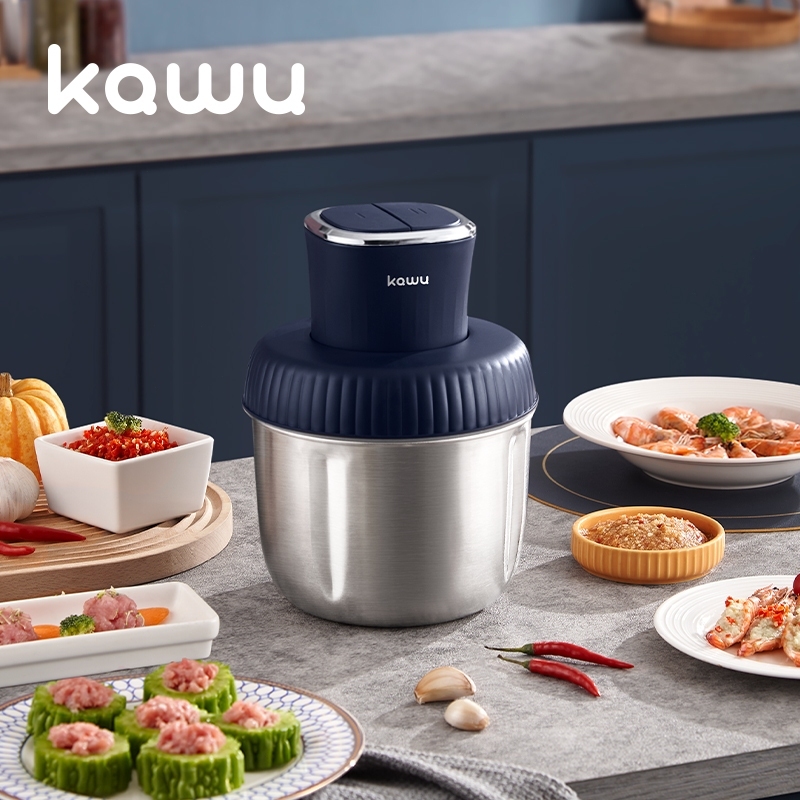 kawu เครื่องบดเนื้อ เครื่องปั่นพริก เครื่องบดสับ ขนาด 2L ทำความสะอาดง่าย ใบมีด 4 แฉก meat grinder