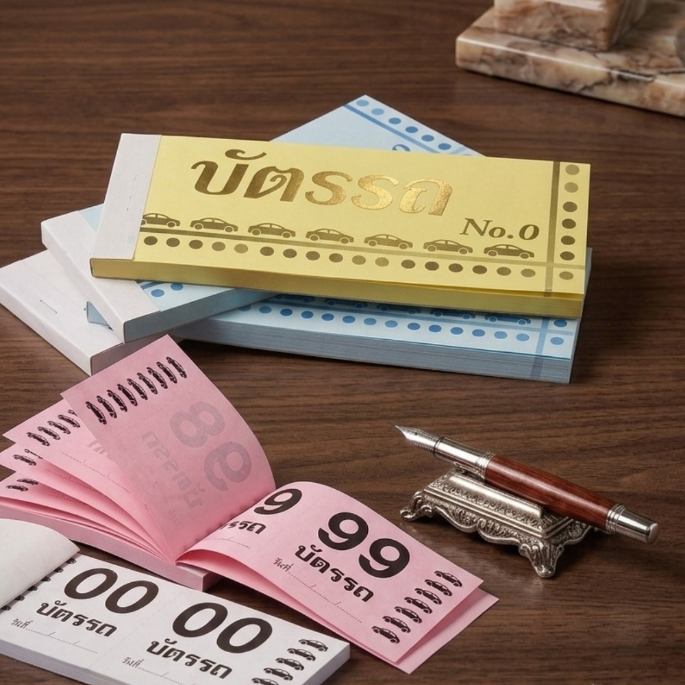 บัตรรถ No.0 ขนาด45128mm 50 แกรม 100แผ่น คละสี (จำนวน รูปที่ 4