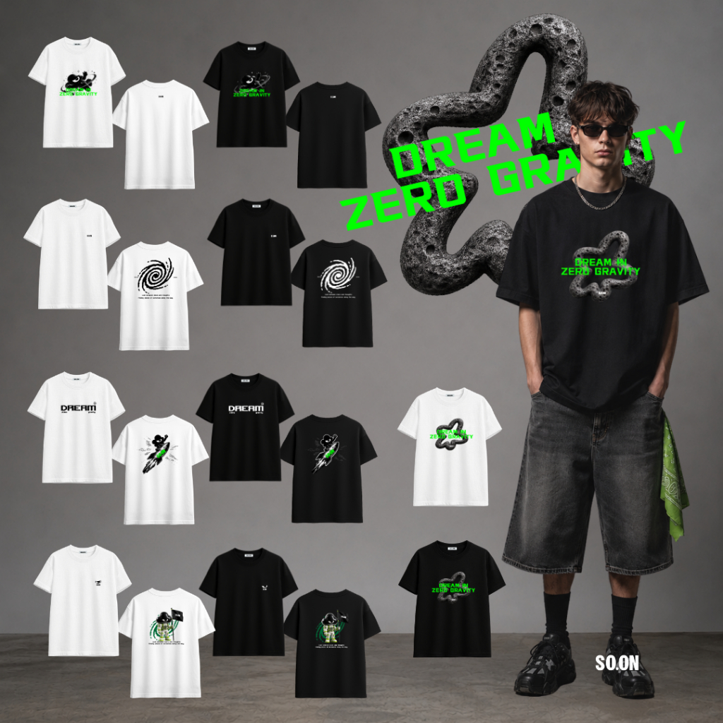 SO.ON ​✦ Zero Gravity รวมเสื้อยืดทรง Oversize รุ่น  Zero Gravity