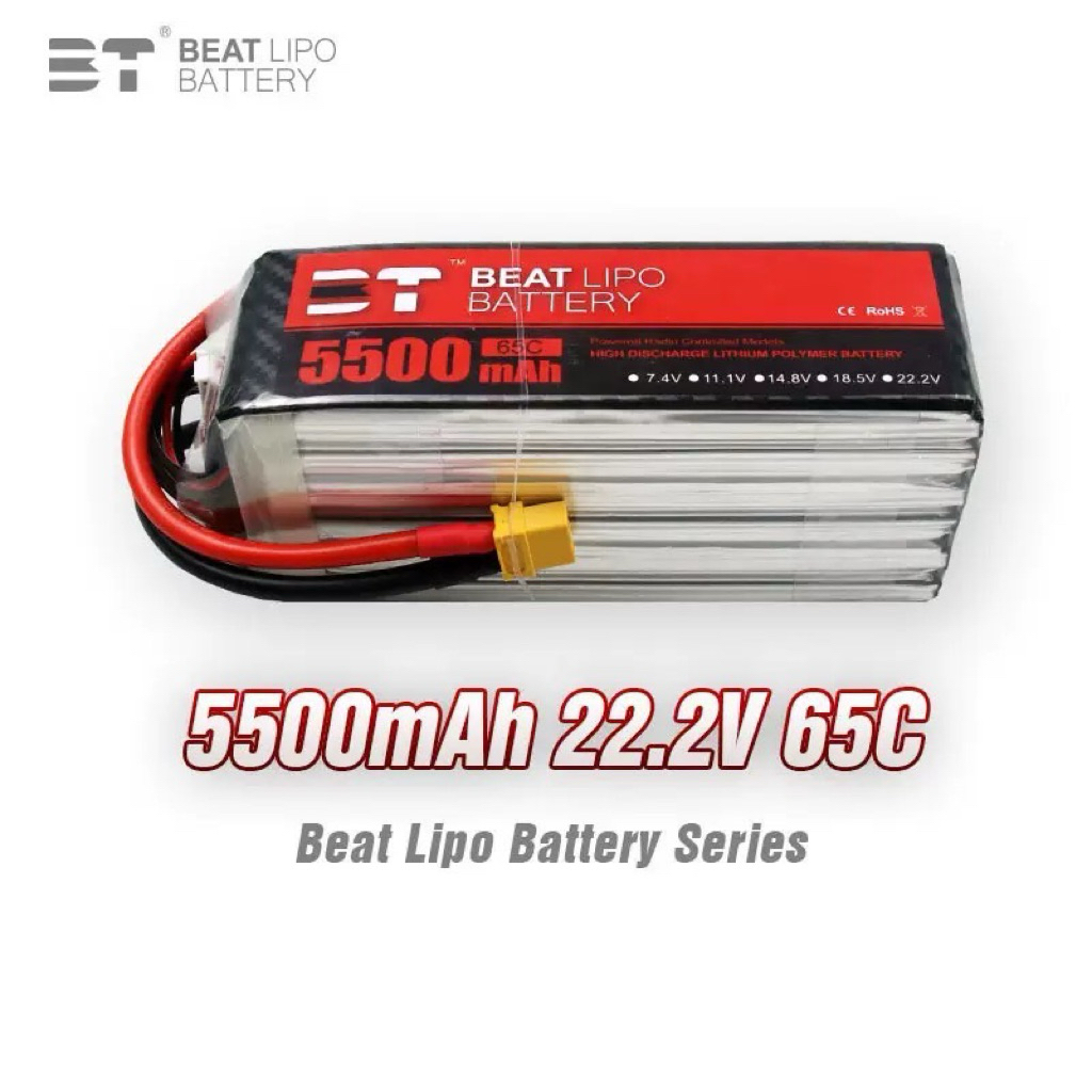 BT Lipo 6s 22.2V 5500mAh 65c (XT60)