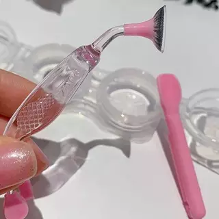 Midroo ตลับคอนแทคเลนส์ Cat Cute Case เรียบง่ายและน่ารัก กล่องเลนส์แบบพกพา Contact Lens Case