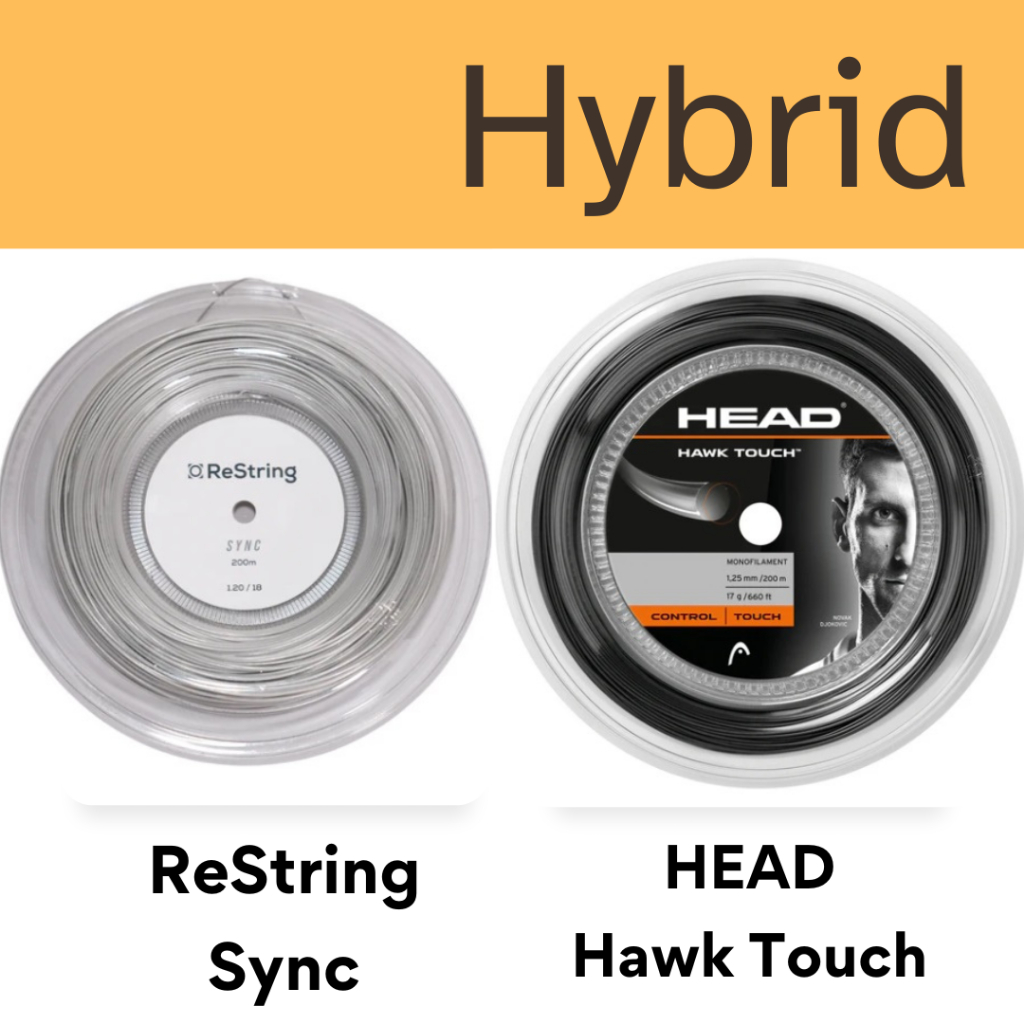 เอ็นเทนนิสไฮบริด Restring Sync / Hawk Touch (ตัดแบ่ง)