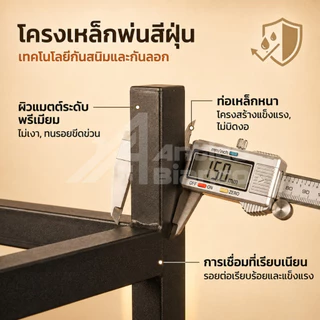 Antico ชั้นวางของ ชั้นวางหนังสือ ชั้นวางของมัลติฟังก์ชัน ทำจากเหล็กและไม้ ชั้นไม้ ประกอบง่าย แข็งแรง