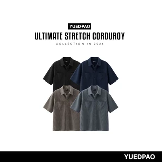 Yuedpao Ultimate Stretch Corduroy - Short Sleeve Shirt (2-Pocket) เสื้อเชิ้ตลูกฟูก เสื้อเชิ้ตผู้แขนสั้น ใส่สบาย (4 สี)