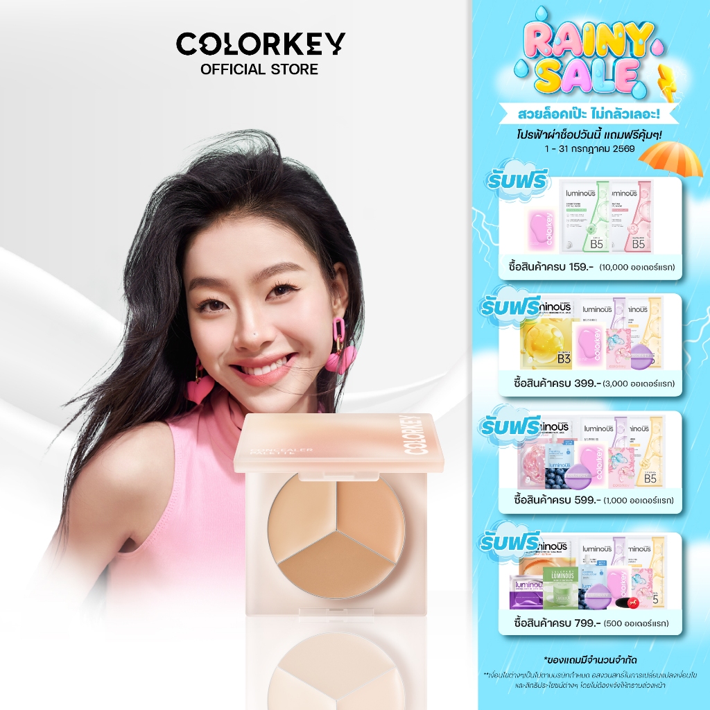 COLORKEY TARGETING 3 COLOR CONCEALER PALETTE 3in1 คอลซีลเลอร์ คอเรคเตอร์ ปกปิดรอยสิว ใต้ตา จุดด่างดำ