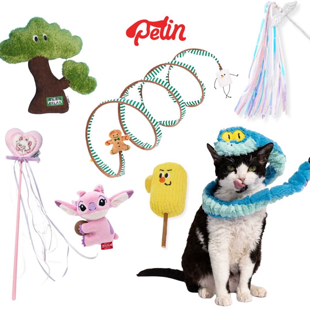 รวมเซ็ต ของเล่นแมว Petsvill GIgwi ไม้ล่อแมว ไม้มาทาทาบิ ที่ลับเล็บแมว แปรงหวีขน ตุ๊กตาแคทนิป ไม้ตกแมว