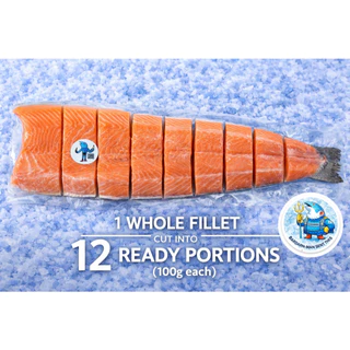 ปลาแซลมอนเกรดซาซิมิขอบบนทำสลัด ยำ ข้าวผัด | Tail Mix คละชิ้น | Salmon วังบาดาล 100/200/500g
