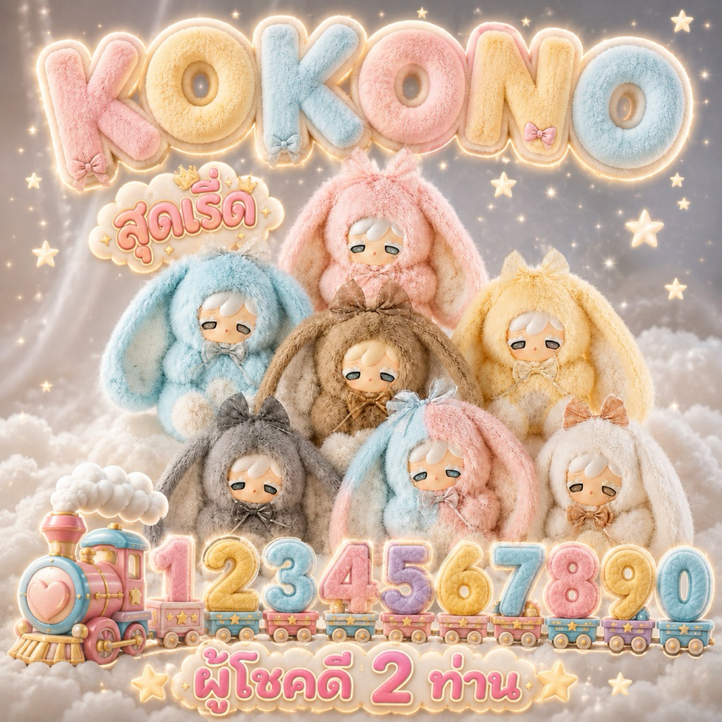 🎀 ขบวน KOKONO 600% 🐷🐶🦀 🎀 ได้1ท่านผู้โชคดี