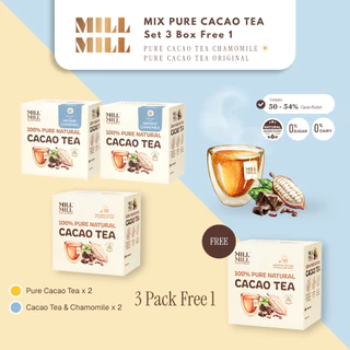 คละ Original & Chamomile Cacao Tea นอนหลับสบาย ลดการปวดหัวระหว่างวัน ชาคาเคาบริสุทธิ์ 100% MILL MILL