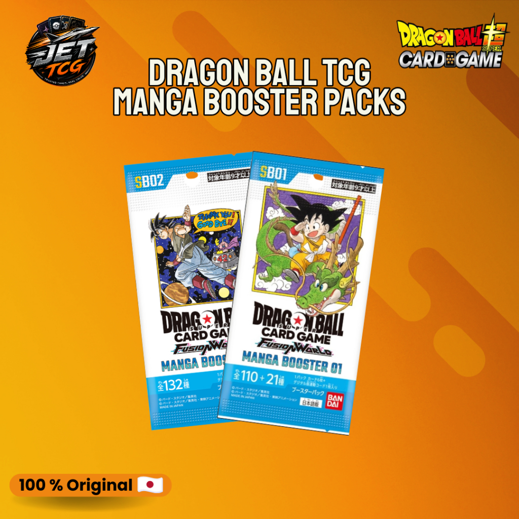 🔥【พร้อมส่ง】【ของแท้100%】Dragon Ball Super Card Game Fusion World MANGA Booster Pack JP 🇯🇵 | SB01 & SB02 | Bandai ญี่ปุ่น