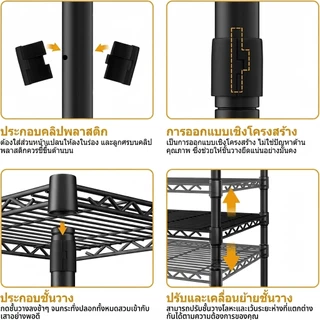 โครงตู้เสื้อผ้า ความสูงปรับได้ ราวแขวนผ้า มี ชั้นเก็บของ ขนาด114x40x180ซม.