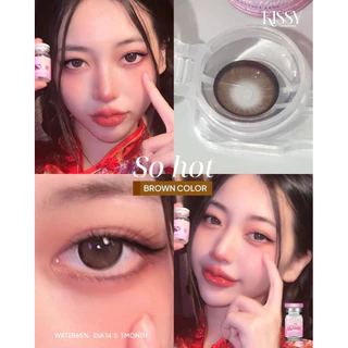 คอนแทคเลนส์ Silicone Hydrogel 🔥So Hot (Kissylens) 🩷ขนาดบิ๊กอาย🩷Brown / Gray sohot