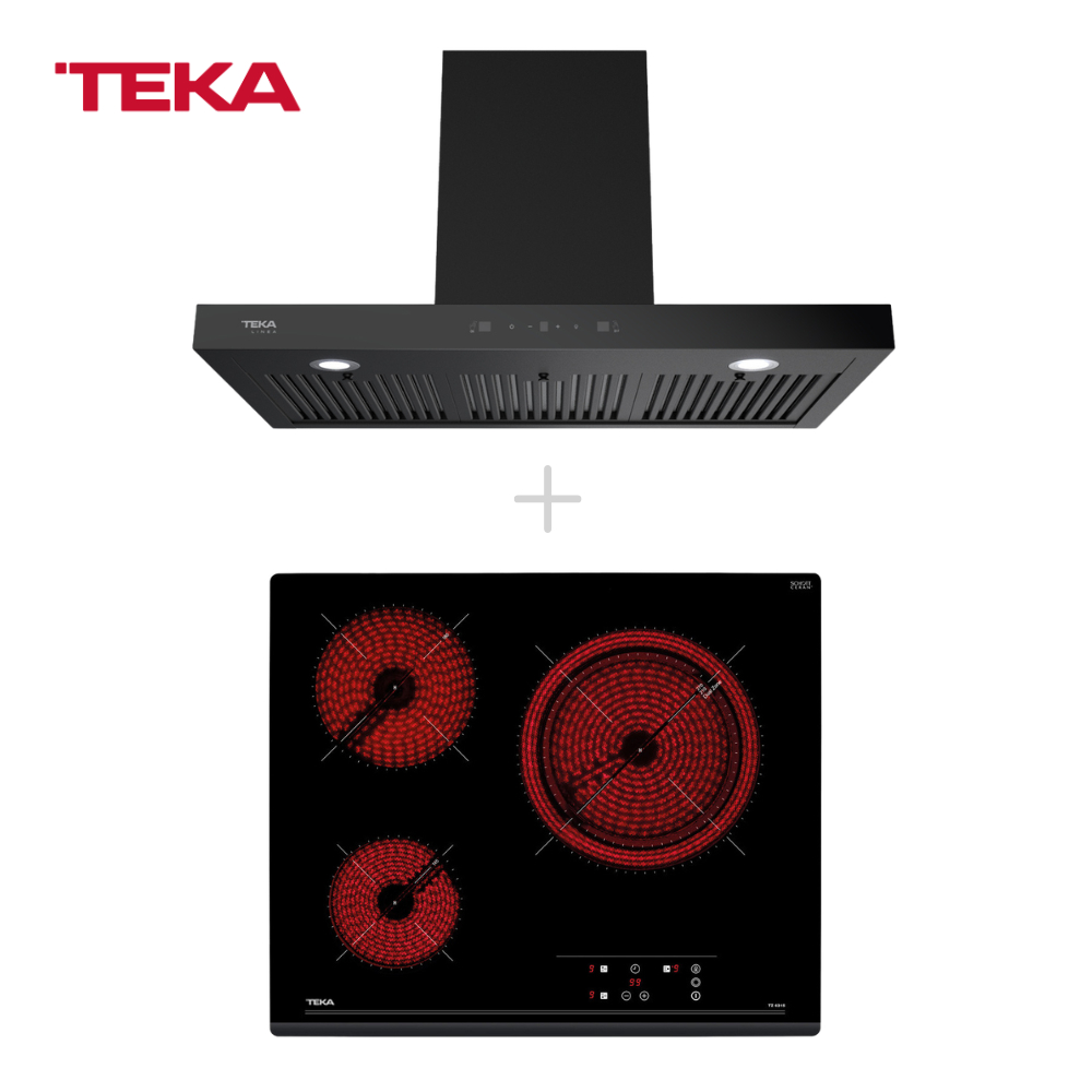 TEKA เครื่องดูดควัน รุ่น LDH 90 TC  BLACK + เตาไฟฟ้าเซรามิก รุ่น TZ 6315